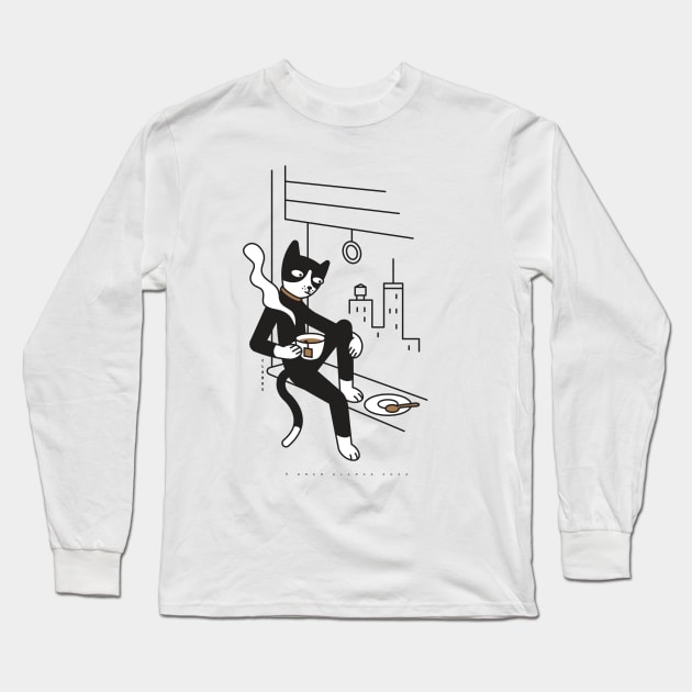 City Cat Long Sleeve T-Shirt by GregClarke